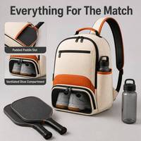 Sac de transport pour raquette de pickleball, sac fourre-tout imperméable en Oxford, grande capacité, avec poche dédiée pour les chaussures, possibilité d'ajouter un logo, vente en gros OEM