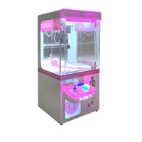 LeChen LC-CLM-06 Mini machine à grue à monnayeur en plastique, personnalisable, jeu d'arcade préféré des enfants, distributeur de jouets, petite maison de poupée