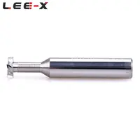 LEE-X HRC55 4 flautas de ranura en T de fresado CNC herramientas de corte 10mm * T1.0/1,5/2,0/2,5/3,0/3,5/4,0 para Al T-Ranura de carburo Molino de extremo
