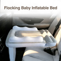 Lit d'appoint gonflable moderne pour enfants en forme d'avion avec pompe à air, accessoires de voyage, côtés confortables pour un sommeil réparateur, en PVC floqué, toutes saisons