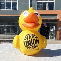 Promotion d'événements 3m mignon publicité personnage de dessin animé gonflable personnalisé modèle de canard jaune gonflable géant