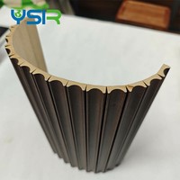 Panneaux muraux en placage de chêne blanc, panneaux muraux flexibles en MDF rainurés ronds, panneaux muraux à lattes en bois pour la décoration intérieure