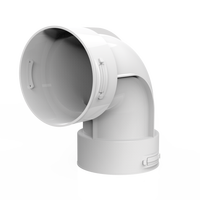 Systèmes d'aération 63mm 75mm 4 "pouces coude 90 degrés conduit tuyau connecteur Flexible rond Tube Ventilation tuyau ABS plastique