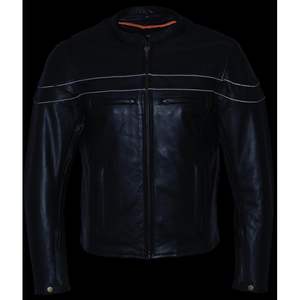 2025 veste en cuir croisé de scooter sportif pour hommes LKM1725 pour les vêtements de moto et de course automobile - Product Image 2