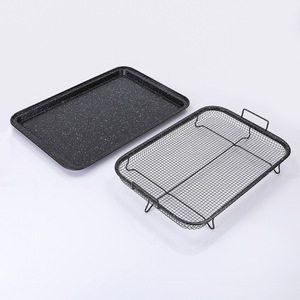 Rectangular Grill Pan With Wire <b>Rack</b> Non Stick <b>Baking</b> Tray For Home And Commercial Use - Product Image 2