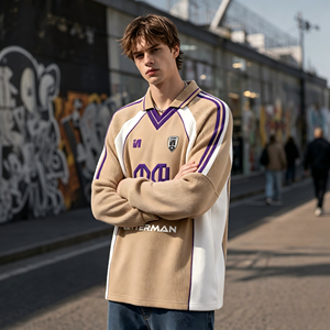 Jersey Deportivo Retro Americano al Por Mayor, Personalizado con Logotipo, Sublimado, Transpirable, Ecológico y que Absorbe la Humedad - Product Image 5