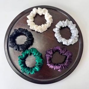 Satin Cloth Scrunchies Fashion Bands Bow Elastic Bracelets Ponytail Accessories for Women and Girls Hair Band Portable - Product Image 2