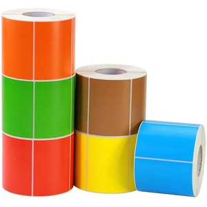 Étiquettes et autocollants en papier couché couleur, divers types d'étiquettes, autocollants en papier à code-barres personnalisés à transfert thermique - Product Image 1