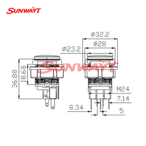 Accessoires pour machine de jeu d'arcade DIY : Bouton d'arcade compact en plastique bombé de 32 mm pour machines à monnayeur - Product Image 6