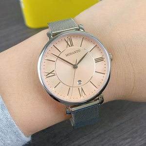 Klassische FS Damen-Armbanduhr mit Edelstahl-Mesh-Armband, Roségold, Sportlich-Business-Stil, Modische Quarz-Uhr mit Zeiger, 5 BAR Wasserdicht - Product Image 4