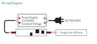 Interrupteur de porte à capteur LED mini Skydance E1-D 4A, sortie 12-24V, connecté directement à la bande LED basse tension