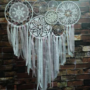 Dreamcatcher menggantung di atas tempat tidur Dream Catcher besar hiasan dinding raksasa untuk dekorasi rumah ruang tamu dekorasi kamar bayi