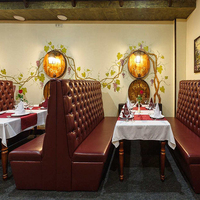 Meubles de restaurant personnalisés tables et chaises ensembles de sièges de stand café café boutique restauration rapide bar siège de stand en bois canapé chaise