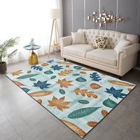 Tapis personnalisé en fibre de polyester 3D au design moderne pour salon, à poils ras, motif minimaliste, lavable en machine