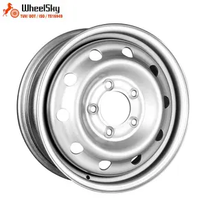 Wheelsky מפעל אספקת 665C03T-S 16 אינץ 16x6.0 5x130 כסף ציור משאית פלדת גלגל רים