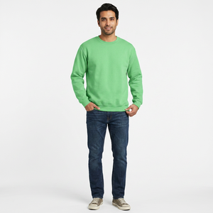 Haute qualité broderie personnalisée français éponge hommes hiver surdimensionné col rond décontracté poids lourd Plus pull à capuche livraison DDP - Product Image 1