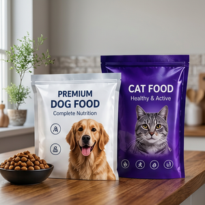 Resealable Zipper Top <b>Stand</b> Up Pouch Plastic Bag for Premium <b>Dog</b> and Cat <b>Food</b> Packaging - Product Image 1