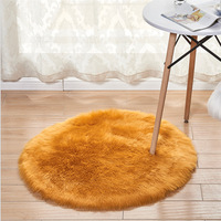 Tapis rond en peluche lavable pour chambre, bureau, tente, tapis de jeu pour bébé, décoration