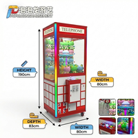 Machine d'arcade commerciale attrape-primes et attrape-sucreries avec lumières LED, en métal, pour parcs d'attractions et centres de divertissement familial PPL