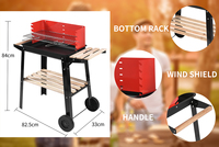 Barbecue portable pliable en fer pour jardin, camping et fêtes, modèle 2025, vente chaude