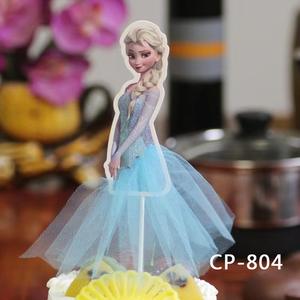 クリスマスの誕生日パーティーデコレーションの女の子のための1つのピース/バッグ紙ケーキトッパー - Product Image 4