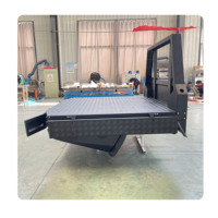 Plateau de chargement en aluminium robuste pour pick-up, best-seller, avec compartiments de rangement de toit de haute qualité, extractibles et portables