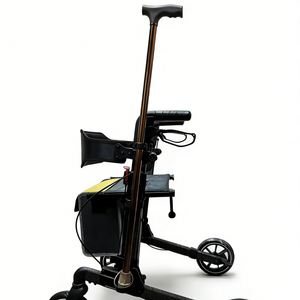 Déambulateur pliant double avec mécanisme à un clic, cadre en aluminium, idéal pour les voyages - Product Image 6