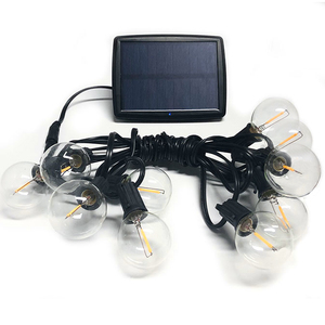 Guirnalda de Luces Solares LED G40 Más Vendida del Fabricante para Patio con 10 Bombillas LED G40 Irrompibles e Impermeables - Product Image 2