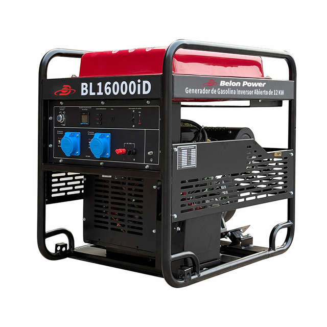 12KW Dual Power Open Inverter Electric Start Gasoline Generator 100% Copper Alternator for Construction Site