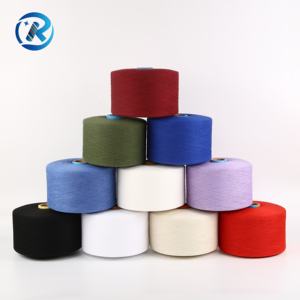 En stock Ne 10s/1 Fil mélangé éco-responsable en polycoton, fil recyclé à filature ouverte, haute élasticité, échantillon gratuit et livraison rapide - Product Image 1