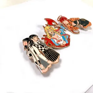 Custom Design Cartoon Metal Lapel Wholesale Blank Pin Enamel Badge Button Manufacturer