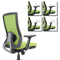 Chaise de bureau ergonomique de luxe contemporaine certifiée BIFMA, dossier haut pivotant, dossier en maille, appui-tête réglable pour chaises de bureau
