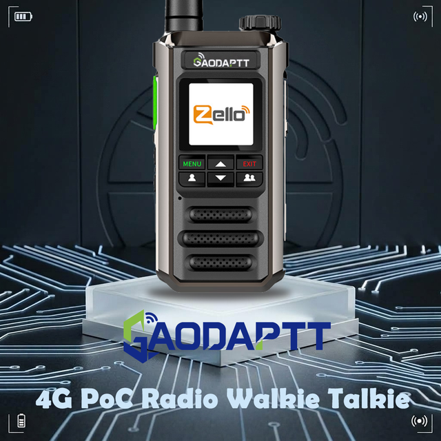 GaodaPTT 4G Walkie Talkie Zello Global Coverage 4G LTE PoC Radio Android System Group Calls Intercom Push-to-Talk Over Cellular