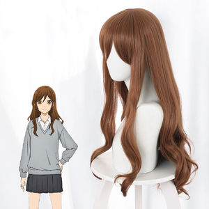 Perruques de cosplay Ainizi de 70 cm, synthétiques, résistantes à la chaleur, longues, couleur brune, Hori Kyouko, de Hori et <span class=keywords><strong>Miyamura</strong></span>, pour femmes - Product Image 3