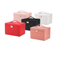Lot de 2 organisateurs personnalisés avec logo, emballage de bague, boîte cadeau en velours, boîte à bijoux de luxe, grande boîte pour bijoux