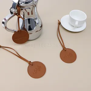 RTS YY中国工厂Eid装饰皮革烧瓶标签咖啡壶茶和咖啡卡拉克标签