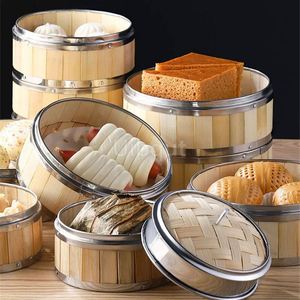 Casserole à vapeur en acier inoxydable avec anneau d'adaptation en bambou pour la cuisson de riz, viande et légumes de qualité supérieure, idéale pour le bricolage - Product Image 2