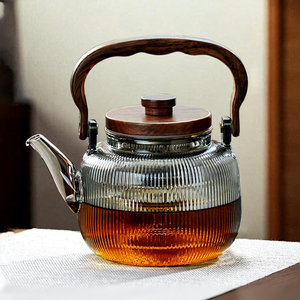 กาน้ำชาแก้ว YIJING ขนาดใหญ่ ดีไซน์คลาสสิก เป็นมิตรกับสิ่งแวดล้อม ทนทาน สไตล์จีนใหม่ ทนความร้อน ทนไฟ ใช้กับเตาได้ - Product Image 1