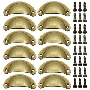 Antique Brass Furniture <strong>Drawer</strong> Half Round <strong>Cabinet</strong> d <strong>Handle</strong> Semicircle Half Moon <strong>Shell</strong> Cup <strong>Pull</strong> <strong>Handle</strong> - Product Image 2