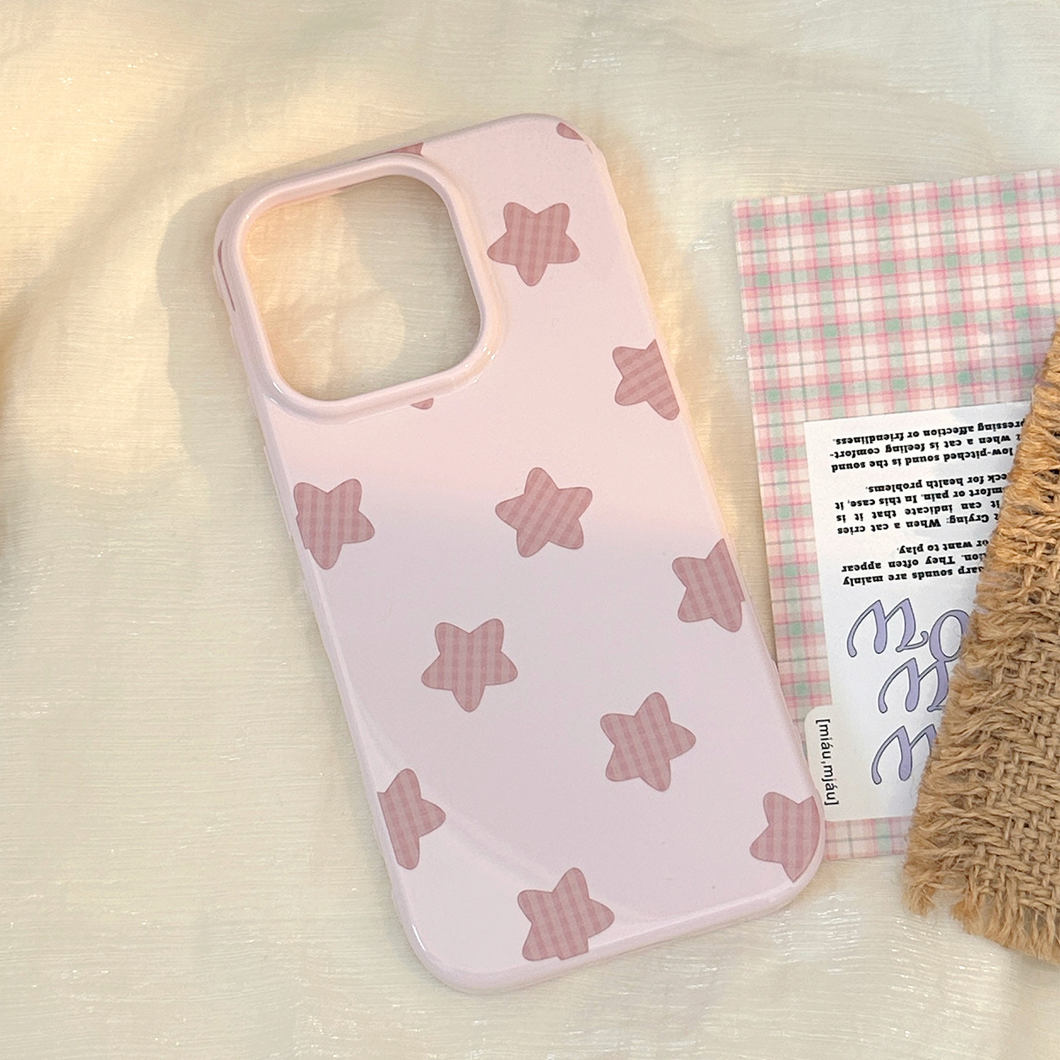 Guava Powder  Pink-Brown Plaid