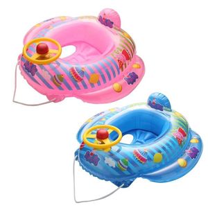 Peppa Pig Baby Swim Ring <b>Inflatable</b> <b>Float</b> With Steering Wheel For Toddlers 1-6 Years Swimming Pool Water Play - Product Image 1