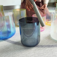 Vente en gros d'appareils de sonothérapie, bol chantant en cristal 432 Hz, bol de méditation en quartz personnalisé, instrument de guérison sonore