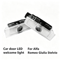 Tcart auto éclairage led porte lampe 12v 5w haute définition voiture logo laser bienvenue projecteur lumière pour Alfa Romeo Juliet Stelvio