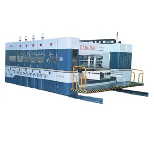 Máquina de troquelado con ranura de impresión a base de agua, alta velocidad, automática, ZYKM-1020, para caja de cartón corrugado