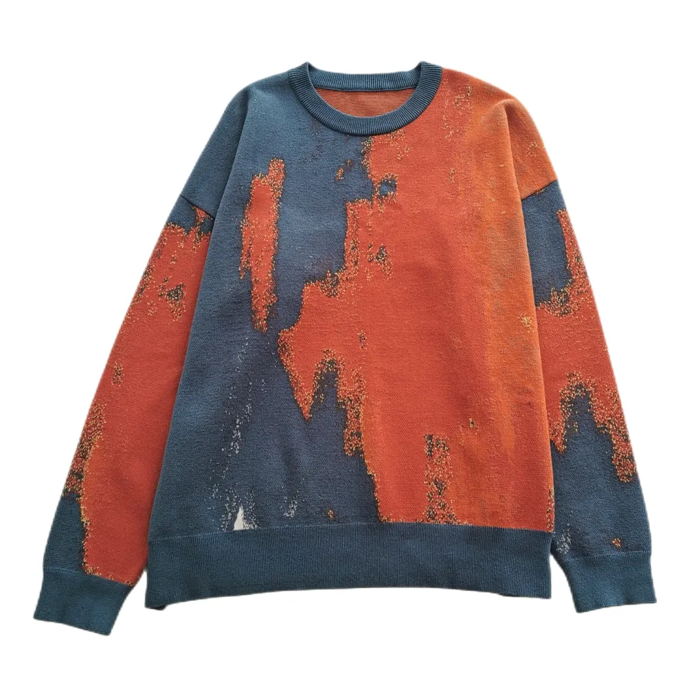 Custom Colorblock Essentials Vintage Hoodies Crewneck Blank Sweatshirts Men Sweater