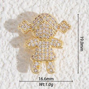 Stainless Steel Watch Strap Bracelet Cartoon Zircon Charm DIY Accessory For Children Gift Jewelry - Product Image 3