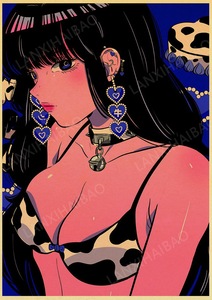 Affiches décoratives d'anime japonais, filles caricaturées sexy, tentures murales pour la <span class=keywords><strong>décoration</strong></span> rétro de la chambre - Product Image 3