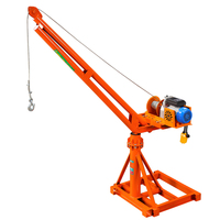 Mini-grue mobile 800 kg, 1 tonne, 2 tonnes, rotation à 360 degrés, pour levage extérieur, nouvelle grue de levage compacte