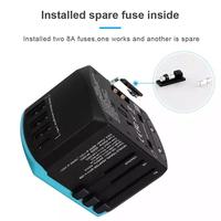 Adaptateur de voyage universel multi-prises Wontravel avec rallonge USB et prise secteur 1840W
