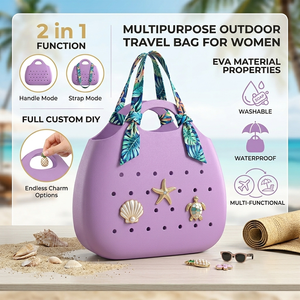 Sac de plage personnalisé en silicone EVA, durable et lavable, avec logo sur mesure – Nouvelle collection, offre spéciale - Product Image 5